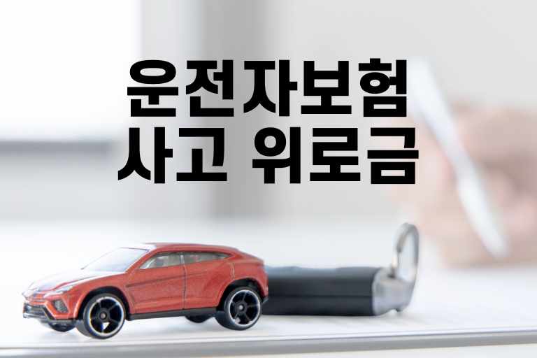 운전자보험 사고 위로금
